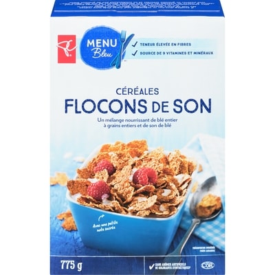 PC Menu Bleu Céréales flocons de son 775 g, 1,01 $/100g