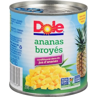 Dole Ananas broyés dans le jus 398 ml, 0,70 $/100ml