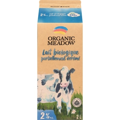 Organic Meadow Lait 2 % 2 l, 0,35 $/100ml