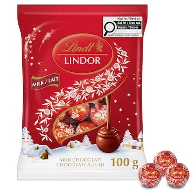Lindt LINDOR Mini Milk Chocolate Balls Bag 100 g, $5.00/100g