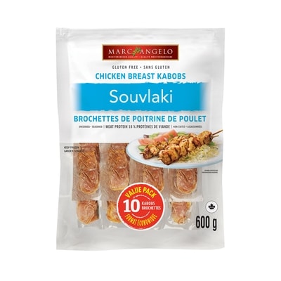 null Poitrine de poulet - souvlaki 600 g, 2,67 $/100g