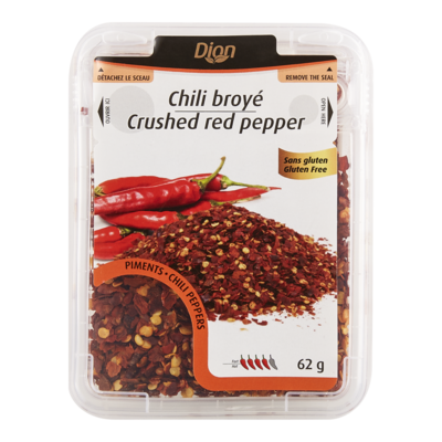 Dion Chilis broyés 62 g, 6,92 $/100g