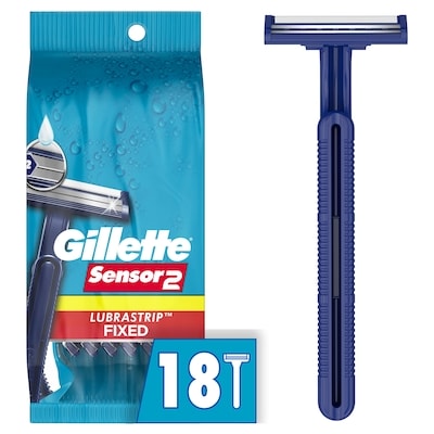Gillette Good News Sensor2 Fixed Head Men's Disposable Razors, 18 Count 18 ea, $0.94/1ea