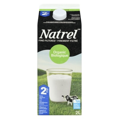 Natrel Organic Fine-Filtered 2% Milk    2 l, $0.40/100ml