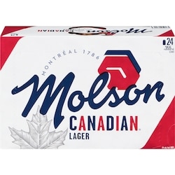 Molson Canadian Beer Lager (ID required at pick-up) 24x355.0 ml, $0.46/100ml