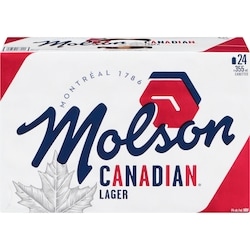 Molson Canadian bière lager (Pièce d’identité requise au moment du ramassage) 24x355.0 ml, 0,46 $/100ml