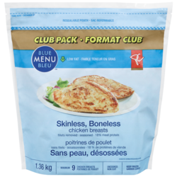 PC Blue Menu Skinless Boneless Chicken Breasts Club Size - 1.36 kg