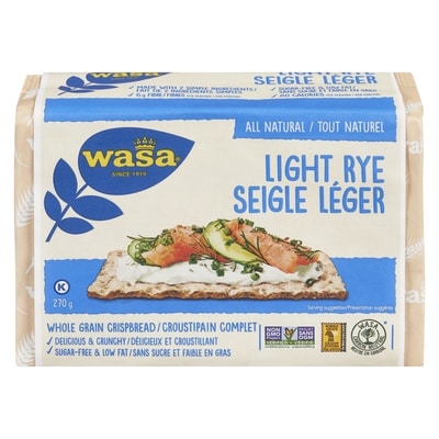 Wasa Light Rye Crispbread 270 g, $1.66/100g