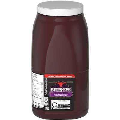 Bull's-Eye Bullseye Sauce barbecue miel et ail 3 l, 0,85 $/100ml