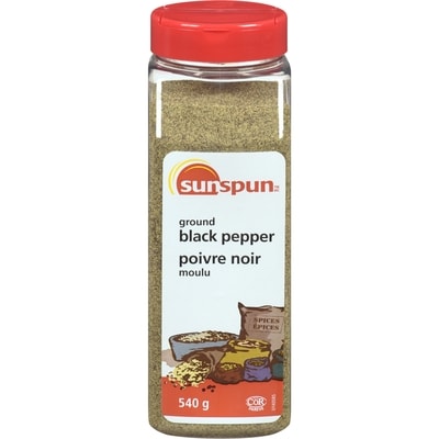Sunspun Ground Black Pepper 540 g, $2.24/100g