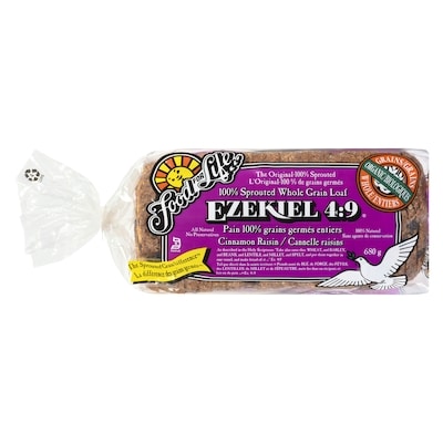 Food for Life Organic Ezekiel 4:9 100% Sprouted Whole Grain Loaf, Cinnamon Raisin 680 g, $1.47/100g