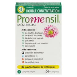 Promensil ménopause double concentration 30 ea, 1,47 $/1ch