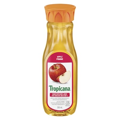 Tropicana Pure Premium Apple Juice 355 ml, $0.98/100ml