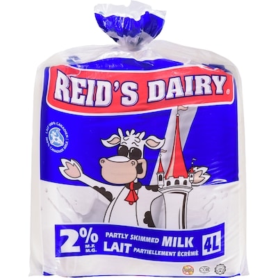 Reids 2% Milk 4 l, $0.17/100ml