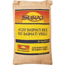 Suraj Riz basmati vieilli 18 kg, 0,31 $/100g