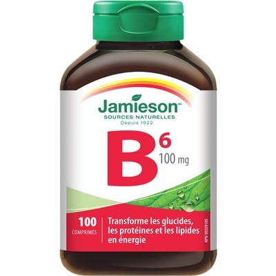 Jamieson Vitamine B6 100 mg (Pyridoxine) 100 ea, 0,12 $/1ch