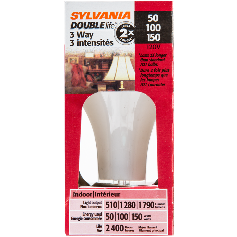Double Life 3-Way 50W/100W/150W Light Bulb, Daylight