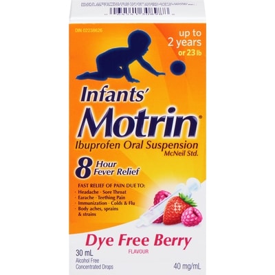 Motrin Infant Drops, Dye Free 30 ml, $41.63/100ml