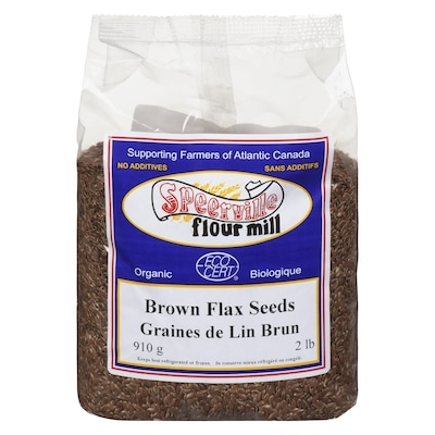 Speerville Flour Mill Organic Brown Flax Seeds  910 g, $1.21/100g