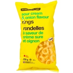 Sans Nom Rondelles à saveur de crème sure et oignon 200 g, 1,35 $/100g