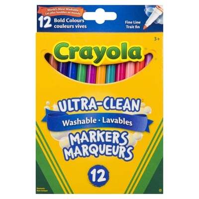 12 Washable Fine Line Markers, Bold