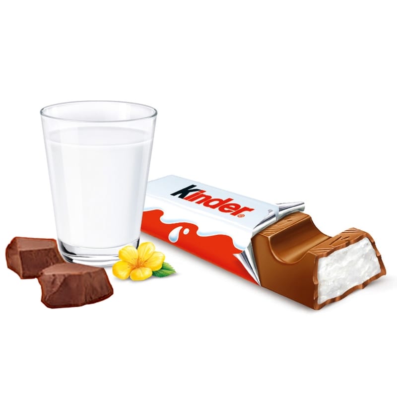 CHOCOLATE/CHOCOLAT bar, Milk Chocolate Candy bar with a Milky Filling, 6-Pack, Individually Wrapped bars