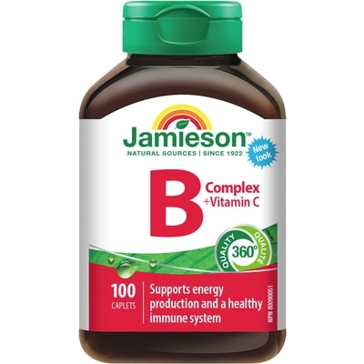 Jamieson B Complex + Vitamin C Caplets 100 ea, $0.18/1ea