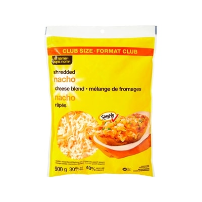 Sans Nom Mélange de fromages râpés  nacho, format club 900 g, 1,72 $/100g