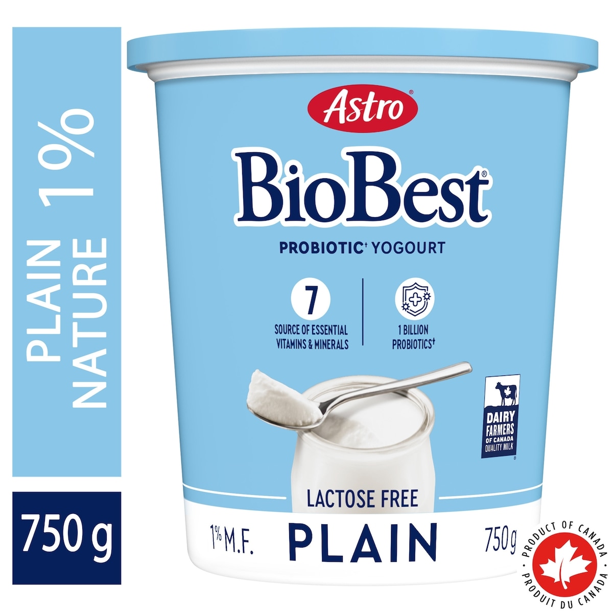 Astro BioBest Lactose-Free 1% Probiotic Yogurt Plain