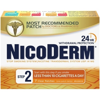 Nicoderm Clear Patch, Step 2 7 ea, $6.00/1ea