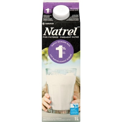 Natrel Fine-Filtered 1% Milk (1L) 1 l, $0.40/100ml