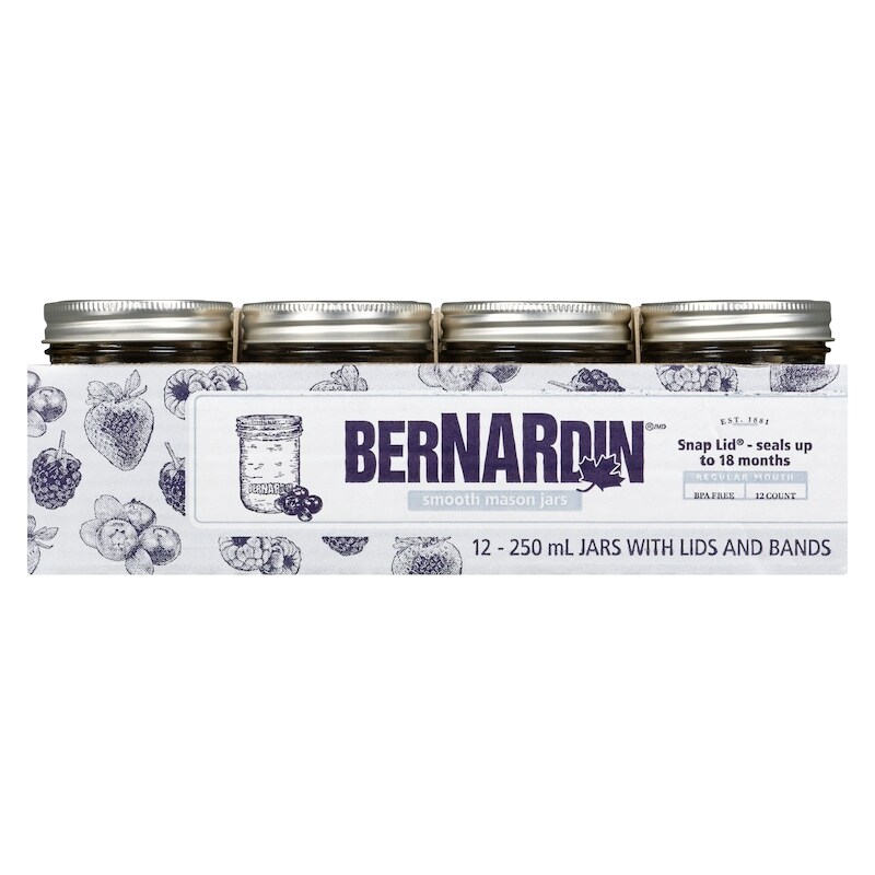 250mL Mason Jars Standard, Case of 12