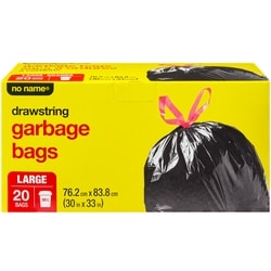 Sans Nom Sacs à ordures à cordons, grands 20 ea, 0,37 $/1ch