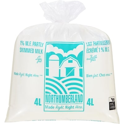 Northumberland Lait 1% 4 l, 0,22 $/100ml
