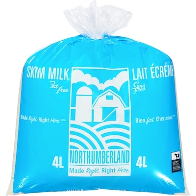 Northumberland Lait écrémé 0% 4 l, 0,22 $/100ml