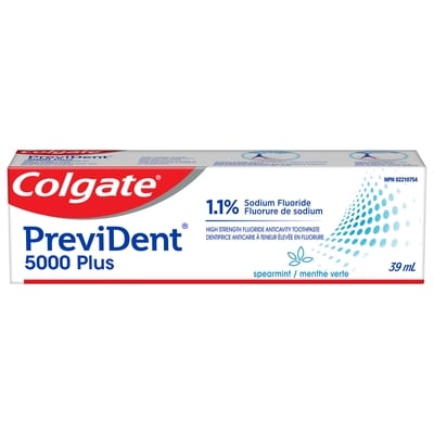 Colgate Previdient plus dentifrice à haute teneur en fluorure, menthe verte 39 ml, 42,31 $/100ml