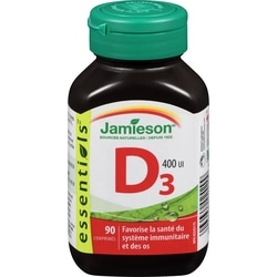 Jamieson Vitamine D 400 UI 90 ea, 0,09 $/1ch