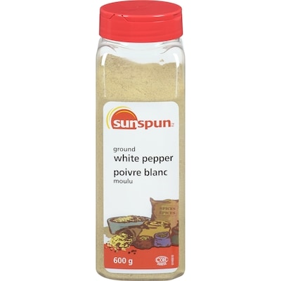 Sunspun Ground White Pepper 600 g, $3.12/100g