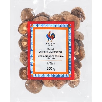 Rooster Dried Shiitake Mushrooms 200 g, $3.65/100g