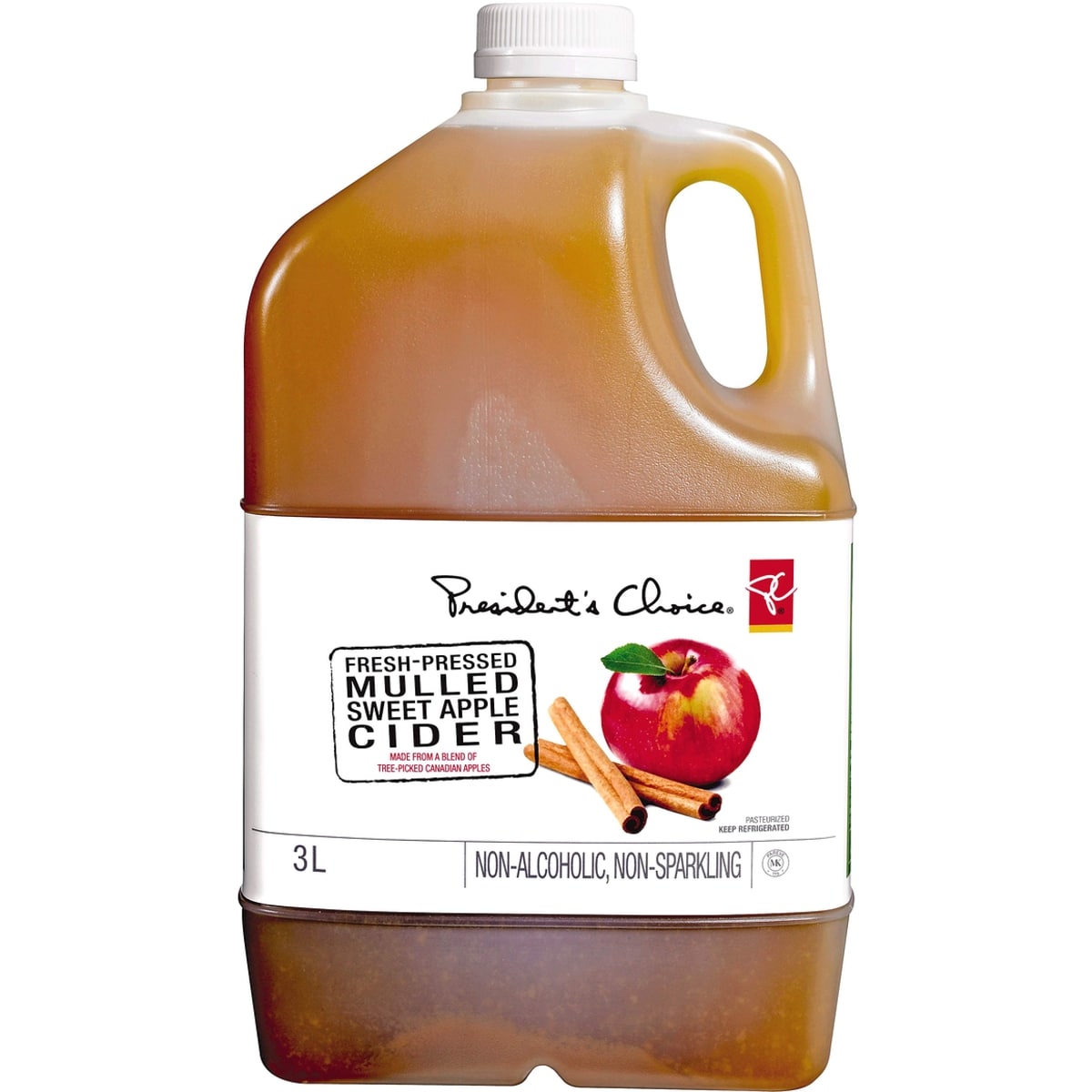 President's Choice Apple Cider, Mulled Sweet 3 l, $0.30/100ml