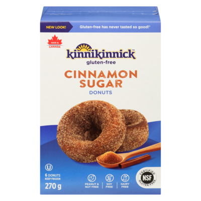 Kinnikinnick Gluten-Free Cinnamon Sugar Donuts 270 g, $2.77/100g