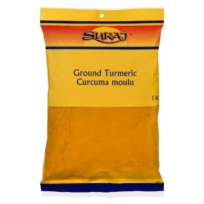 Suraj Curcuma moulu (Pisi Haldi) 1 kg, 0,50 $/100g