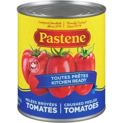 Pastene Tomates pelées broyées 796 ml, 0,34 $/100ml
