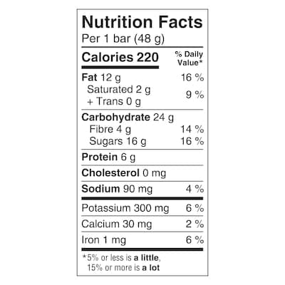 Fruit & Nut Energy Bar, Peanut Butter