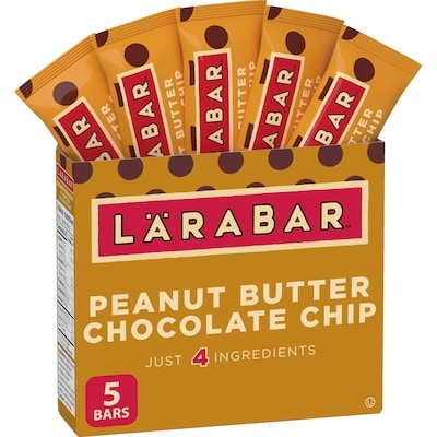 Larabar Fruit & Nut Energy Bar, Peanut Butter Chocolate Chip 5-Pack 225 g, $4.44/100g