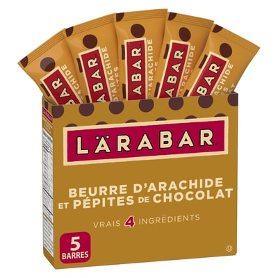 Larabar Barre énergétique beurre d’Arachide et pépites de chocolat 5 barres 225 g, 4,00 $/100g