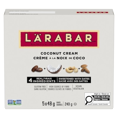 Barre énergétique aux fruits et aux noix à saveur de tarte à la noix de coco 5 x 48g