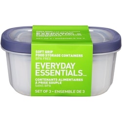 Everyday Essentials 3-Piece Square Food Storage Container Set 1 ea, $1.67/1ea