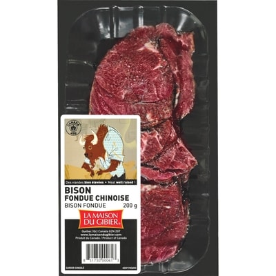 La Maison du Gibier Bison à fondue chinoise 200 g, 8,00 $/100g