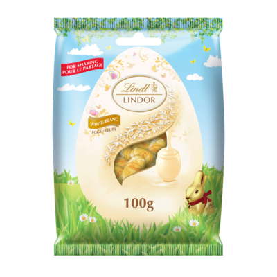 Lindt LINDOR White Chocolate Mini Eggs Bag 100 g, $6.00/100g